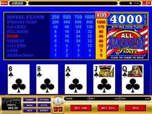 All American Poker Screenshot